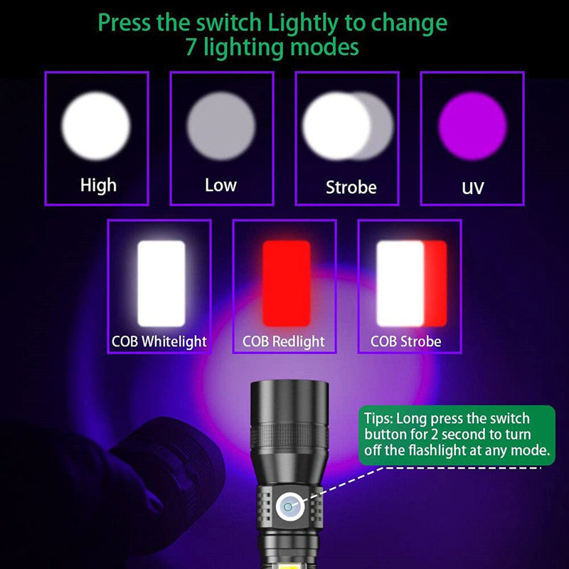 Rechargeable Flashlight | Multi-Function USB