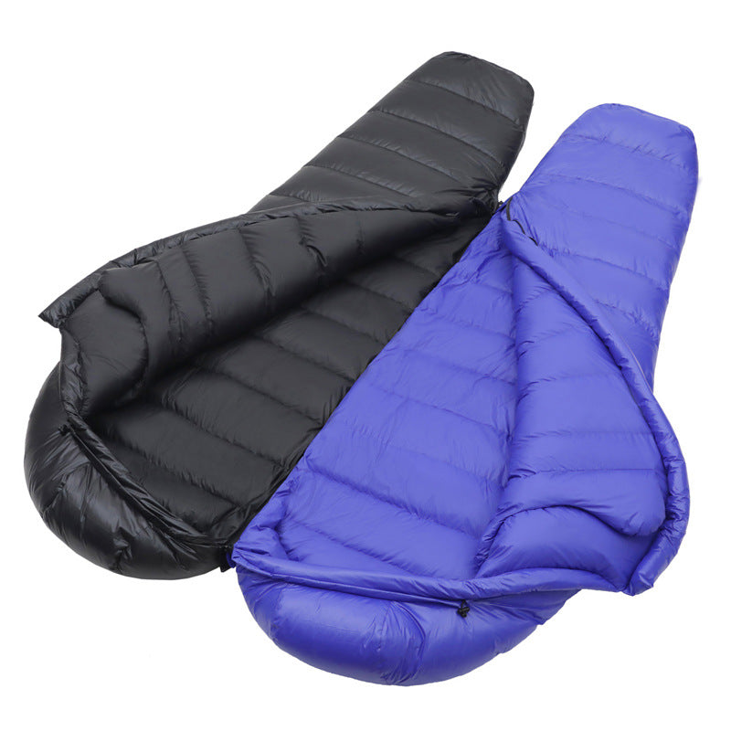 Down 4-Season Mummy Sleeping Bag | -30F Winter Camping