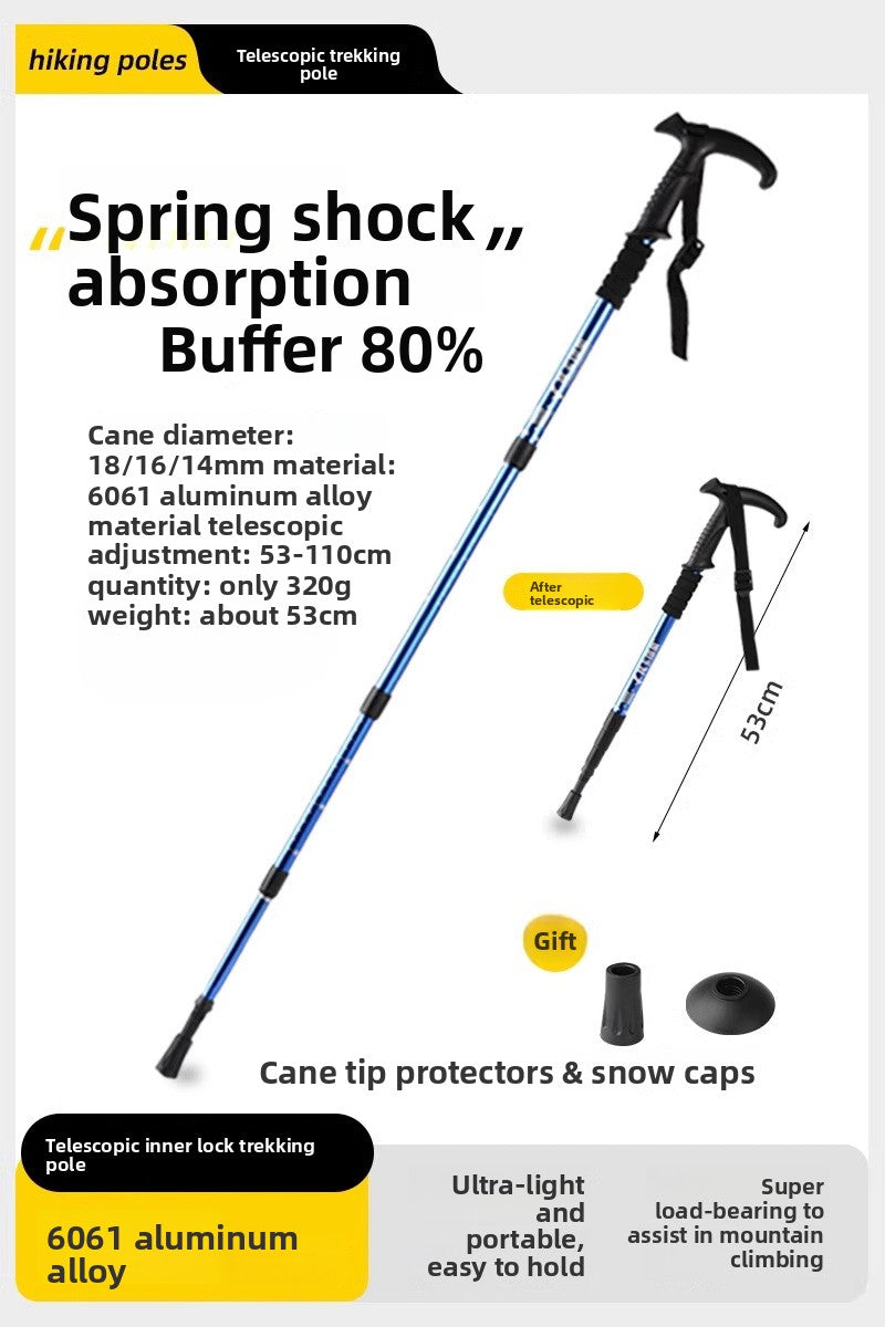 Telescopic Carbon Trekking Poles with Anti-Slip Grip