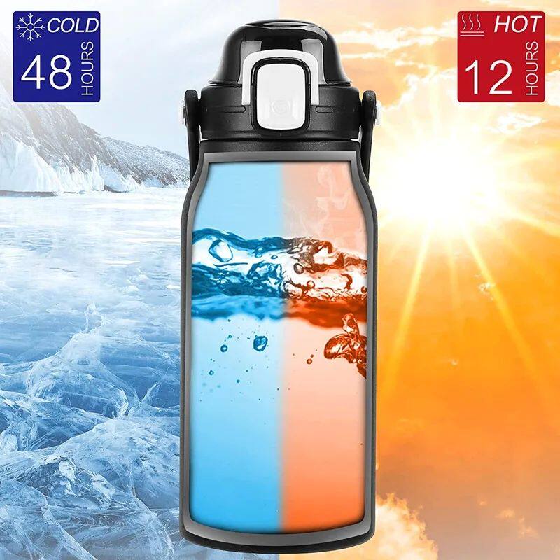 Insulated Stainless Steel Water Bottle with Straw