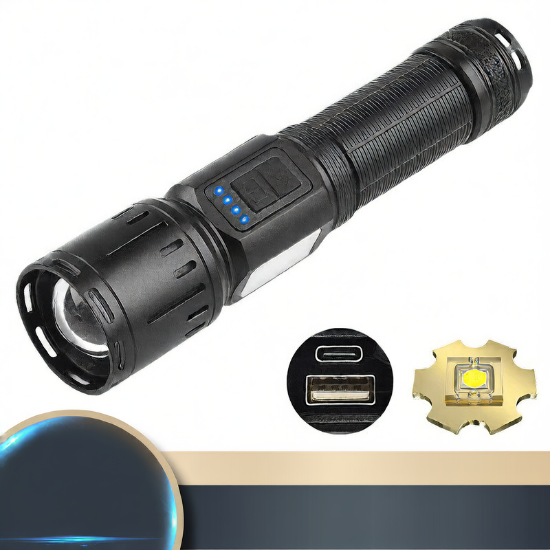 Rechargeable LED Flashlight | High Brightness 1500LM