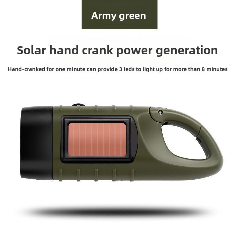 Solar Hand Crank Emergency Flashlight