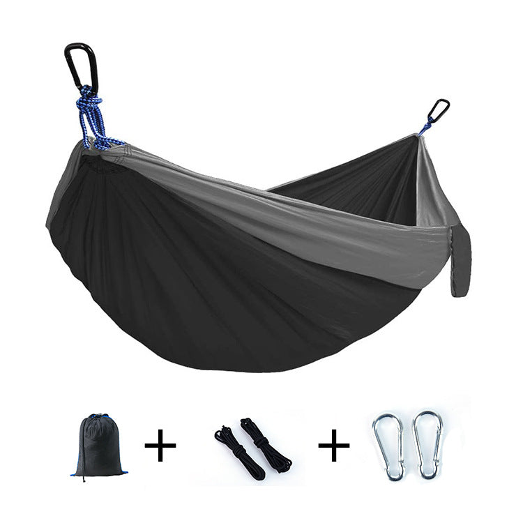 Portable Outdoor Nylon Hammock with Rope