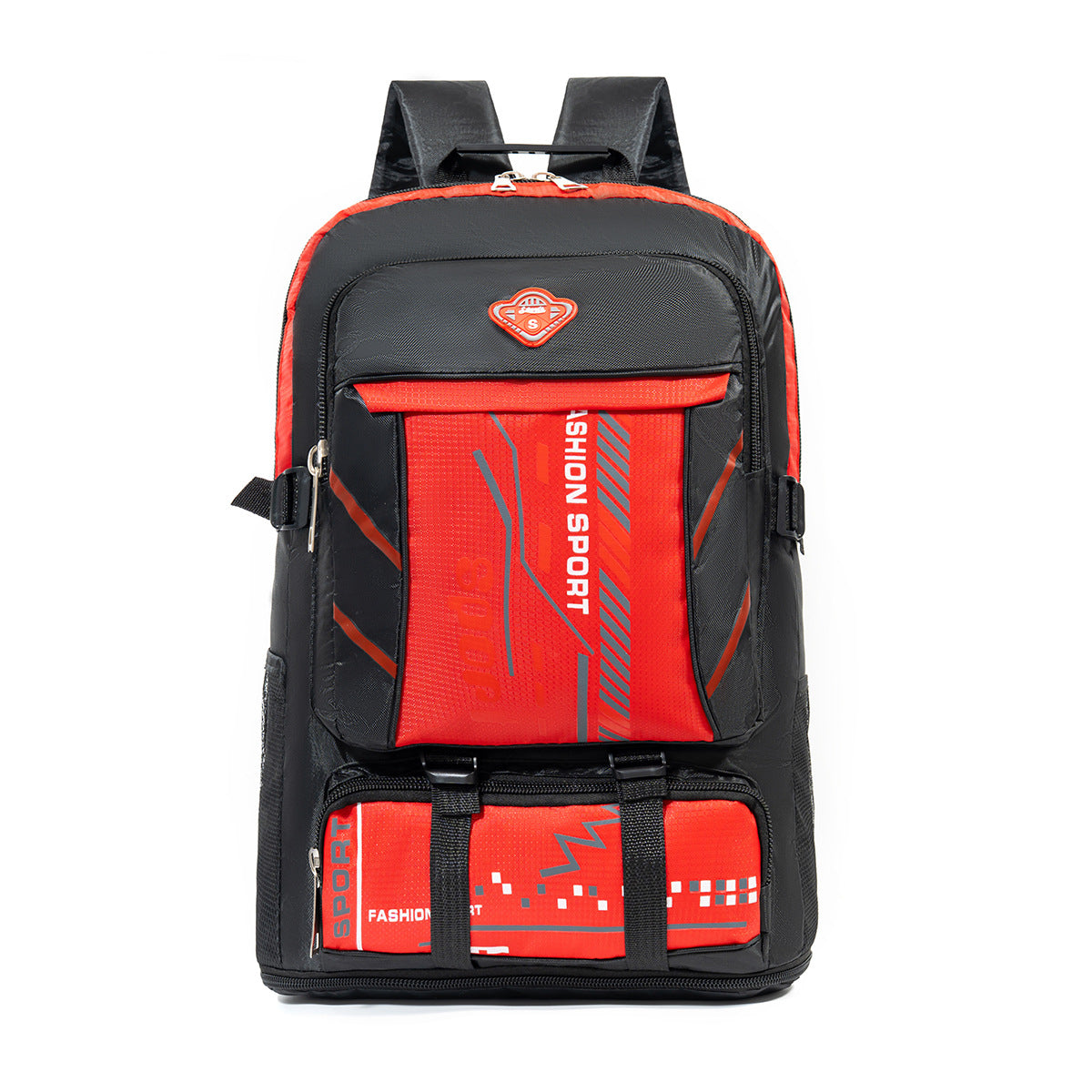 Large Capacity Expandable Travel Backpack with Waterproof Oxford Fabric