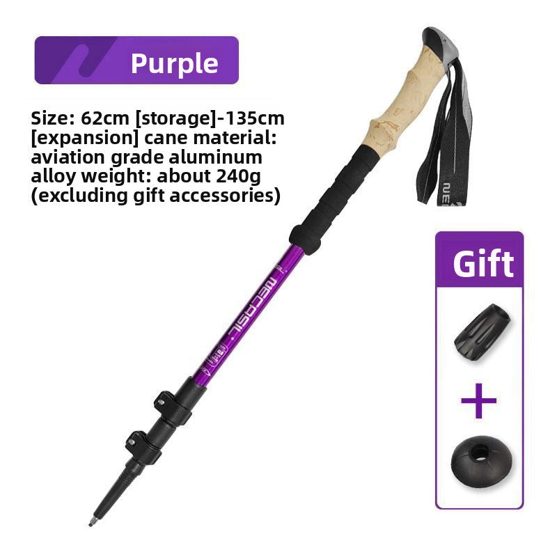 Adjustable Aluminum Trekking Pole with EVA Cork Handle