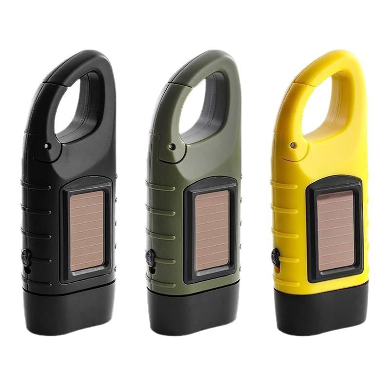 Solar Hand Crank Emergency Flashlight