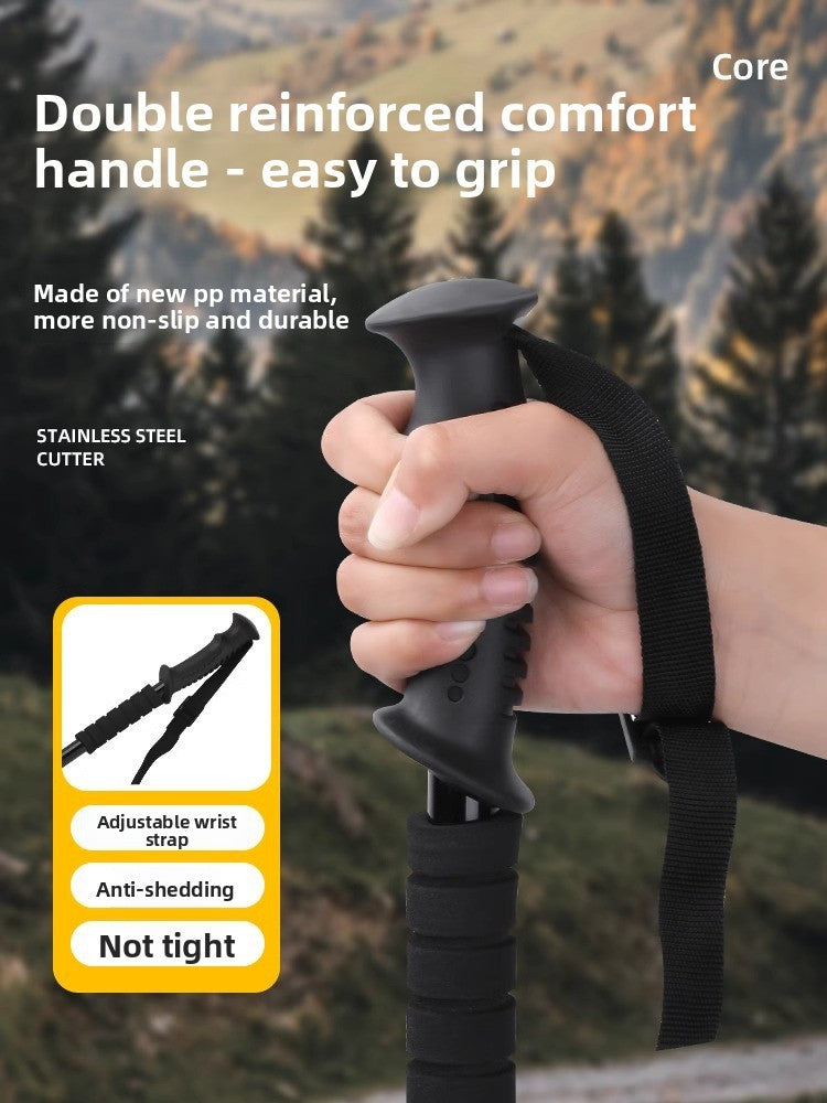 Telescopic Carbon Trekking Poles with Anti-Slip Grip