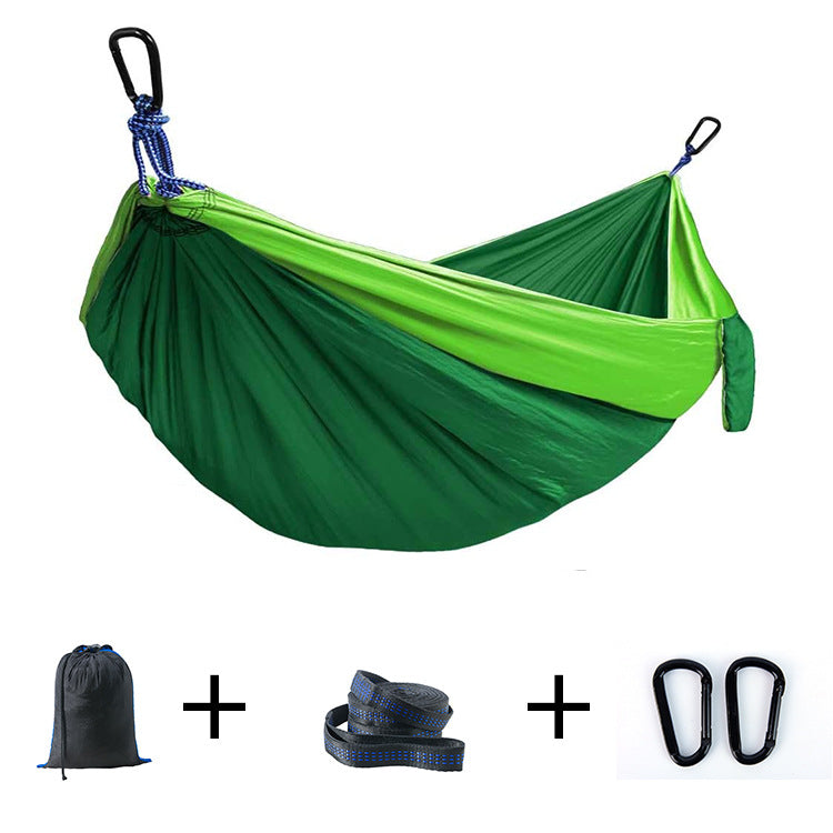 Portable Outdoor Nylon Hammock with Rope