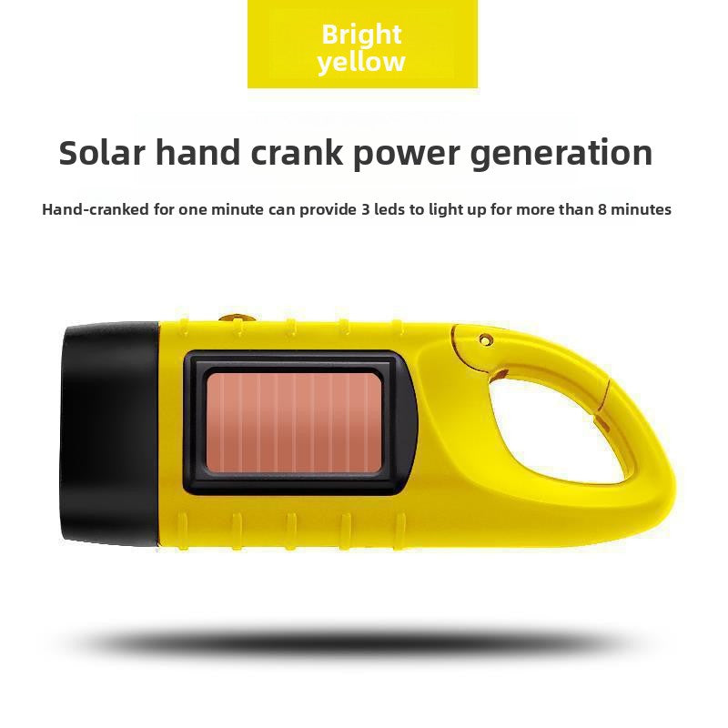 Solar Hand Crank Emergency Flashlight