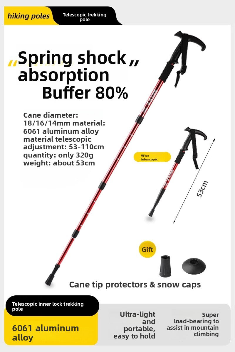 Telescopic Carbon Trekking Poles with Anti-Slip Grip