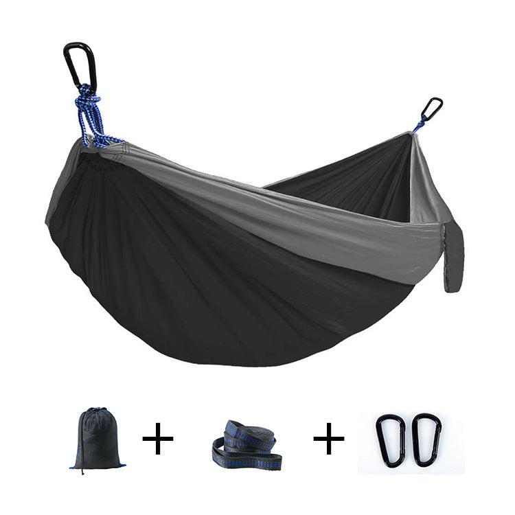 Portable Outdoor Nylon Hammock with Rope