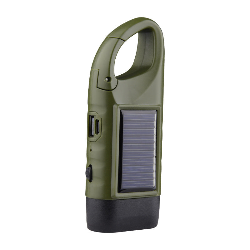 Solar Hand Crank Emergency Flashlight