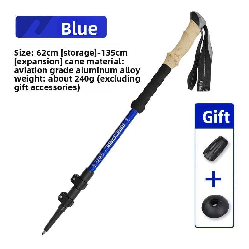 Adjustable Aluminum Trekking Pole with EVA Cork Handle