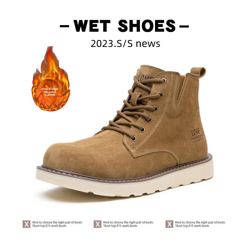 Men's Fleece-Lined Waterproof Hiking & Work Boots | Winter