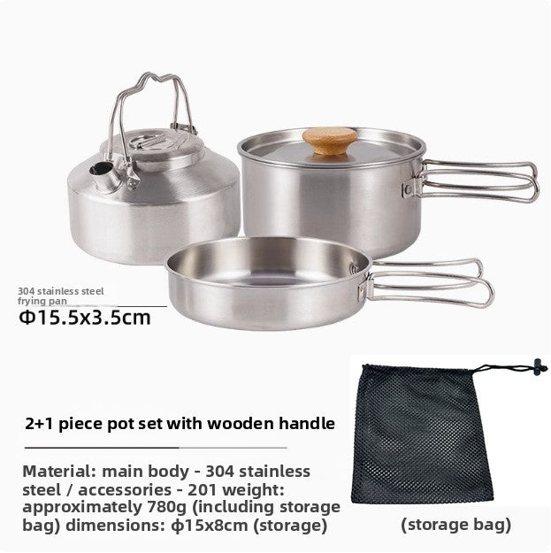 Camping Portable Cookware | Foldable Stainless Steel