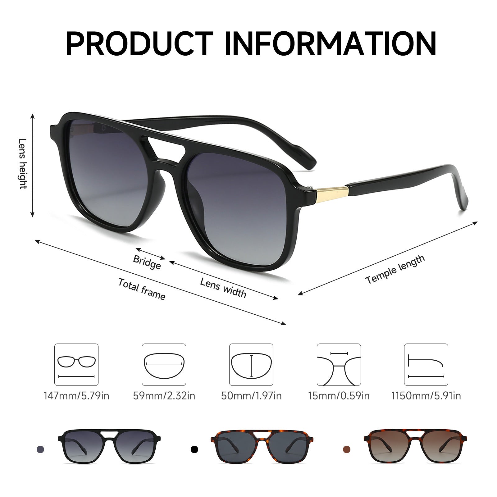 Polarized Retro Square Sunglasses | Mens Outdoor UV400
