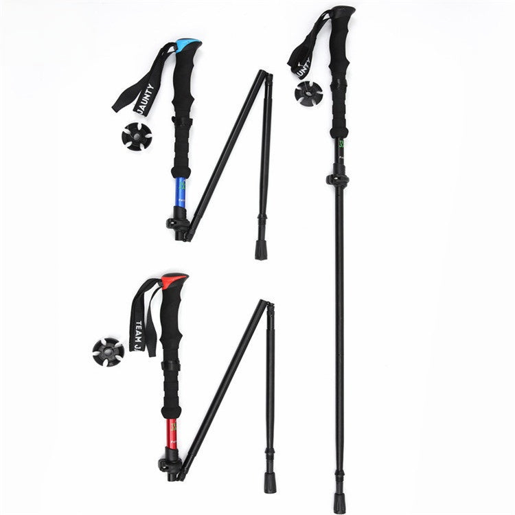 Four-Section Telescopic Aluminum Hiking Pole