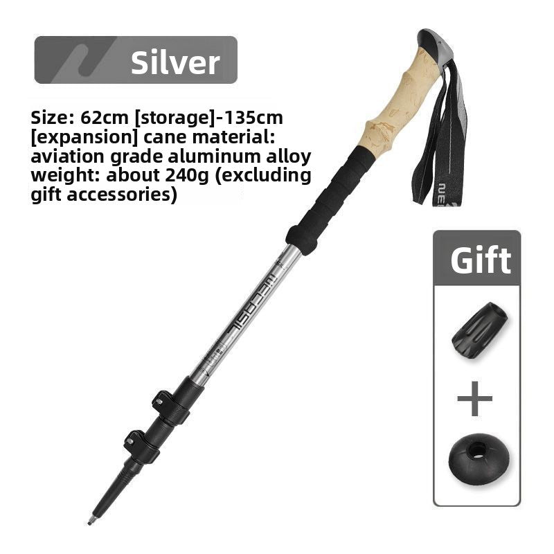 Adjustable Aluminum Trekking Pole with EVA Cork Handle