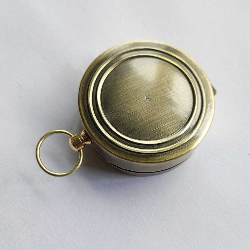Bronze Flip Top Portable Outdoor Compass