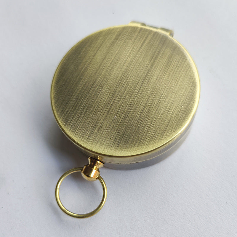 Bronze Flip Top Portable Outdoor Compass