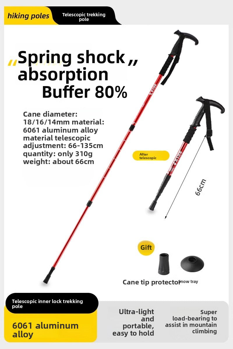 Telescopic Carbon Trekking Poles with Anti-Slip Grip