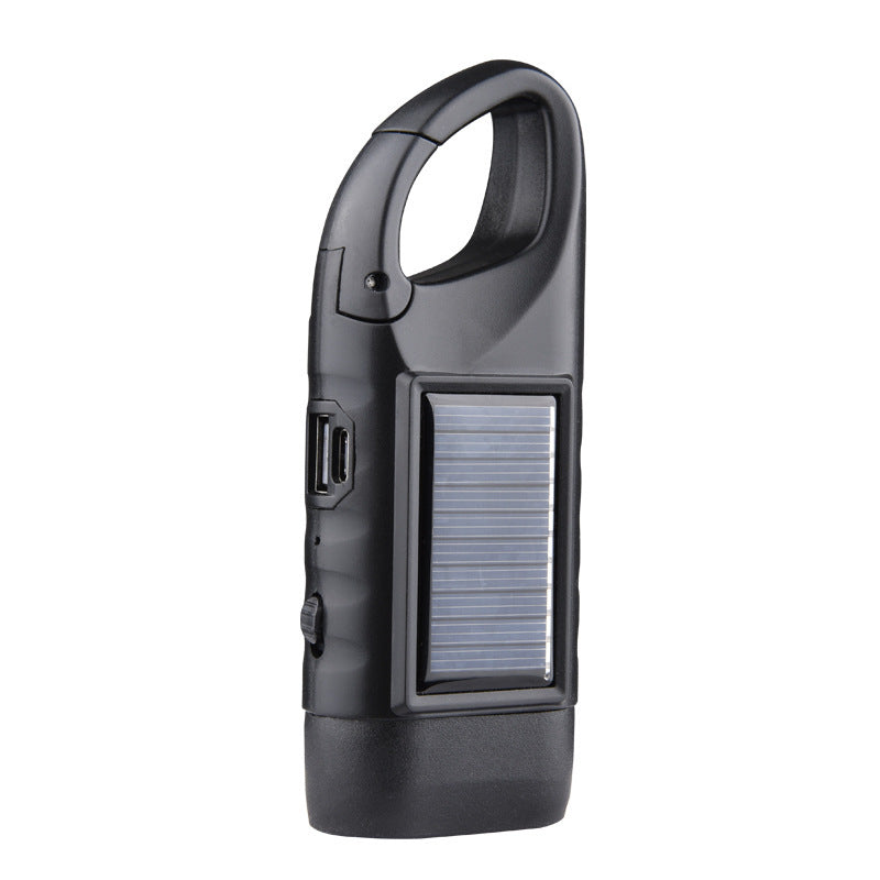 Solar Hand Crank Emergency Flashlight