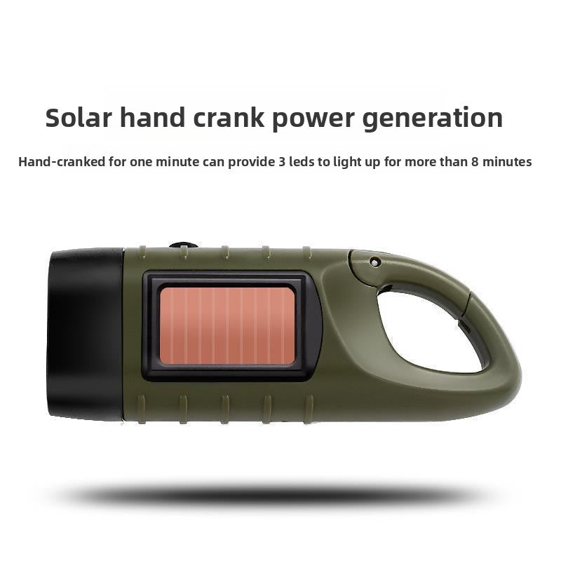 Solar Hand Crank Emergency Flashlight