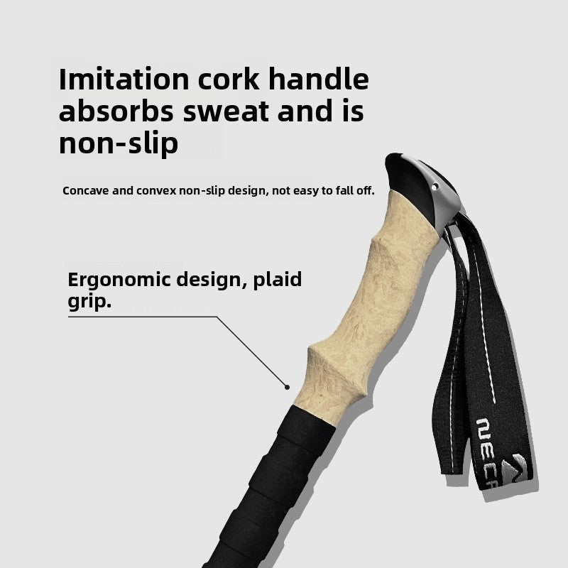 Adjustable Aluminum Trekking Pole with EVA Cork Handle
