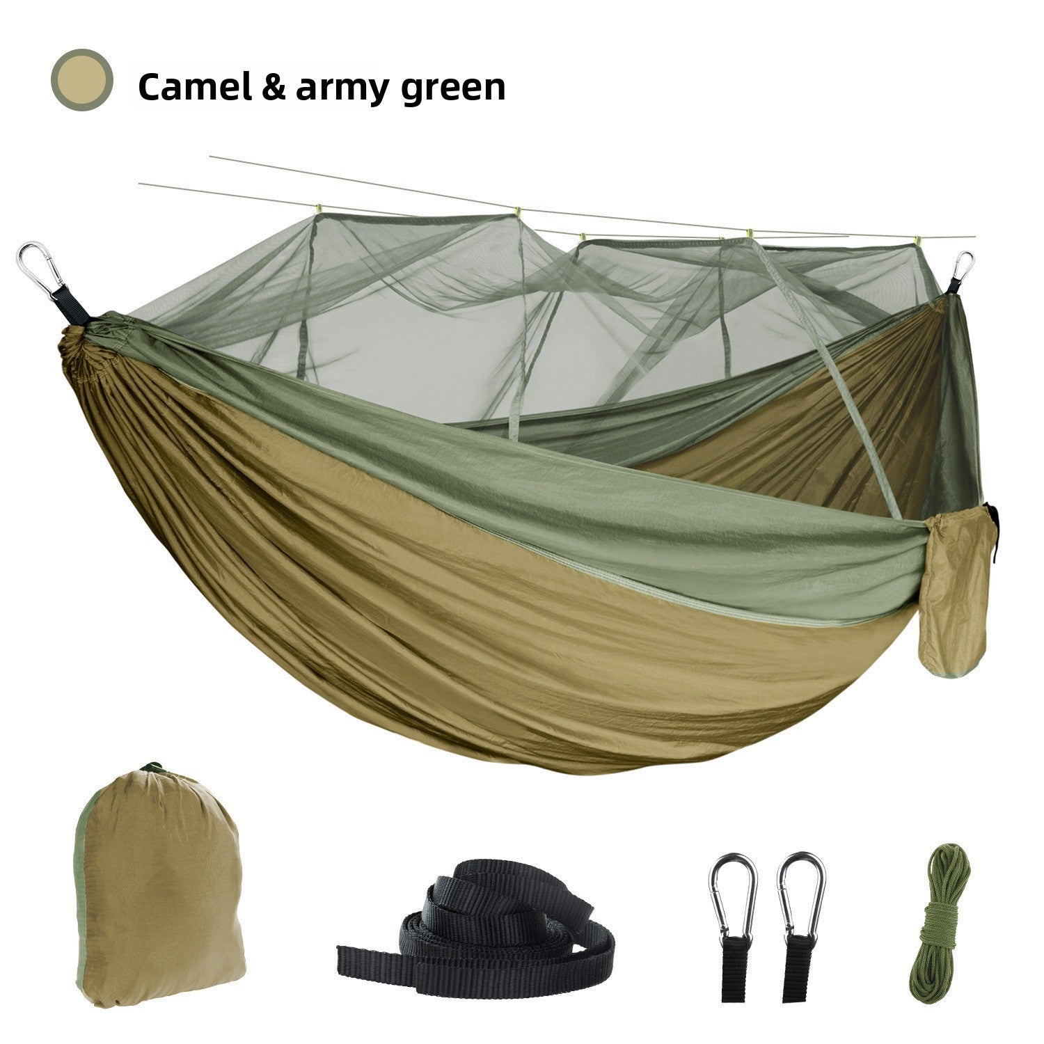 Mosquito Net Camping Hammock with Parachute Cloth