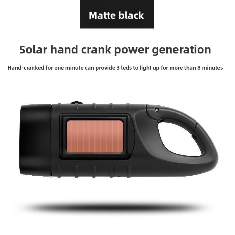 Solar Hand Crank Emergency Flashlight