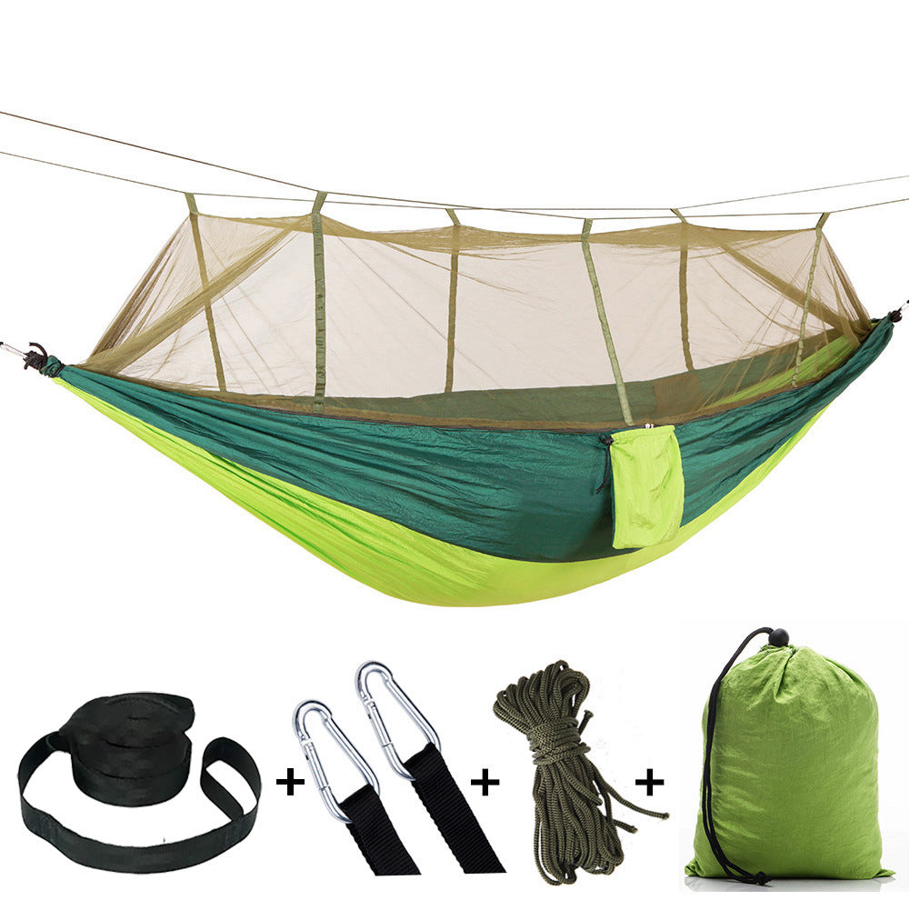 Mosquito Net Camping Hammock with Parachute Cloth