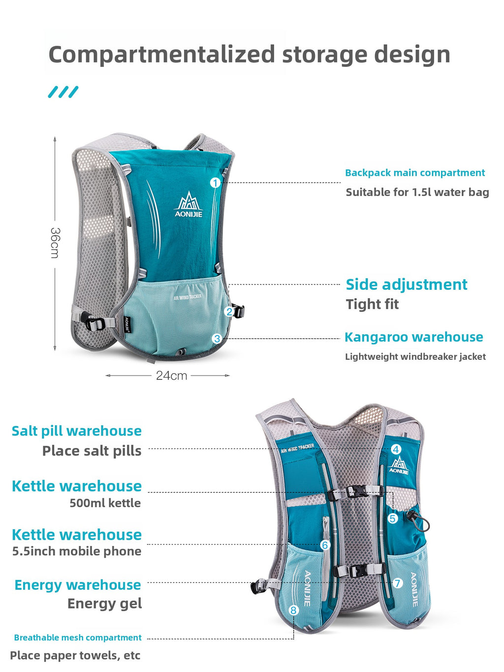 Trail Running Hydration Backpack