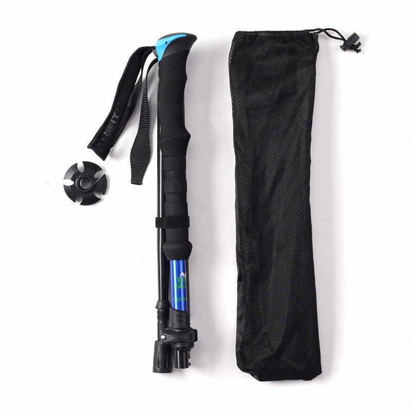 Four-Section Telescopic Aluminum Hiking Pole