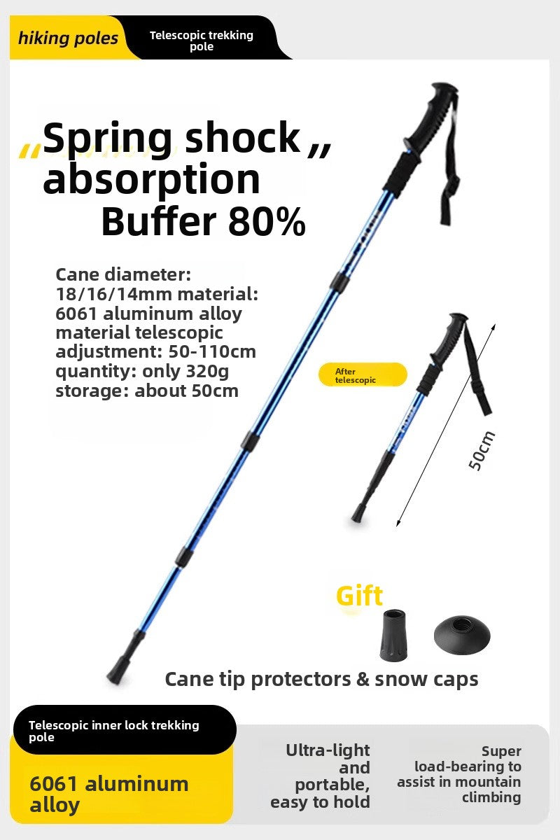 Telescopic Carbon Trekking Poles with Anti-Slip Grip