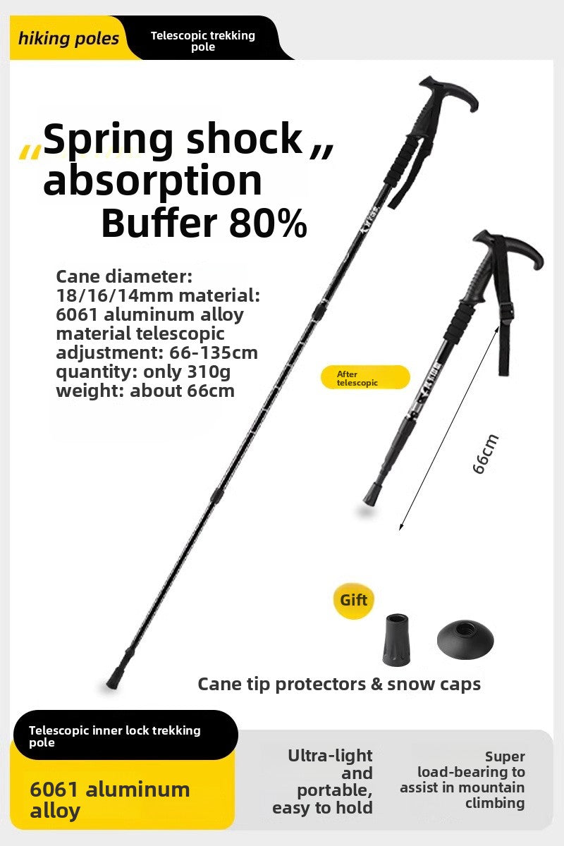 Telescopic Carbon Trekking Poles with Anti-Slip Grip