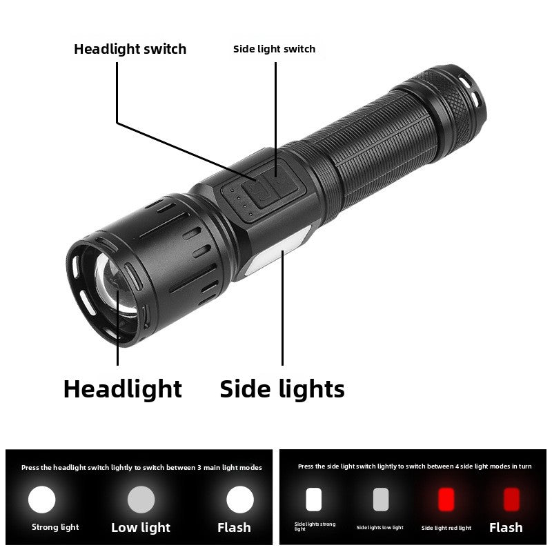 Rechargeable LED Flashlight | High Brightness 1500LM