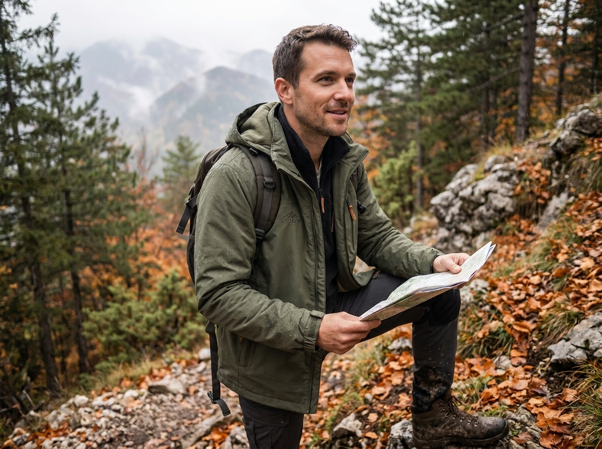 Mens Fleece Lined Outdoor Jacket — lifestyle hero
