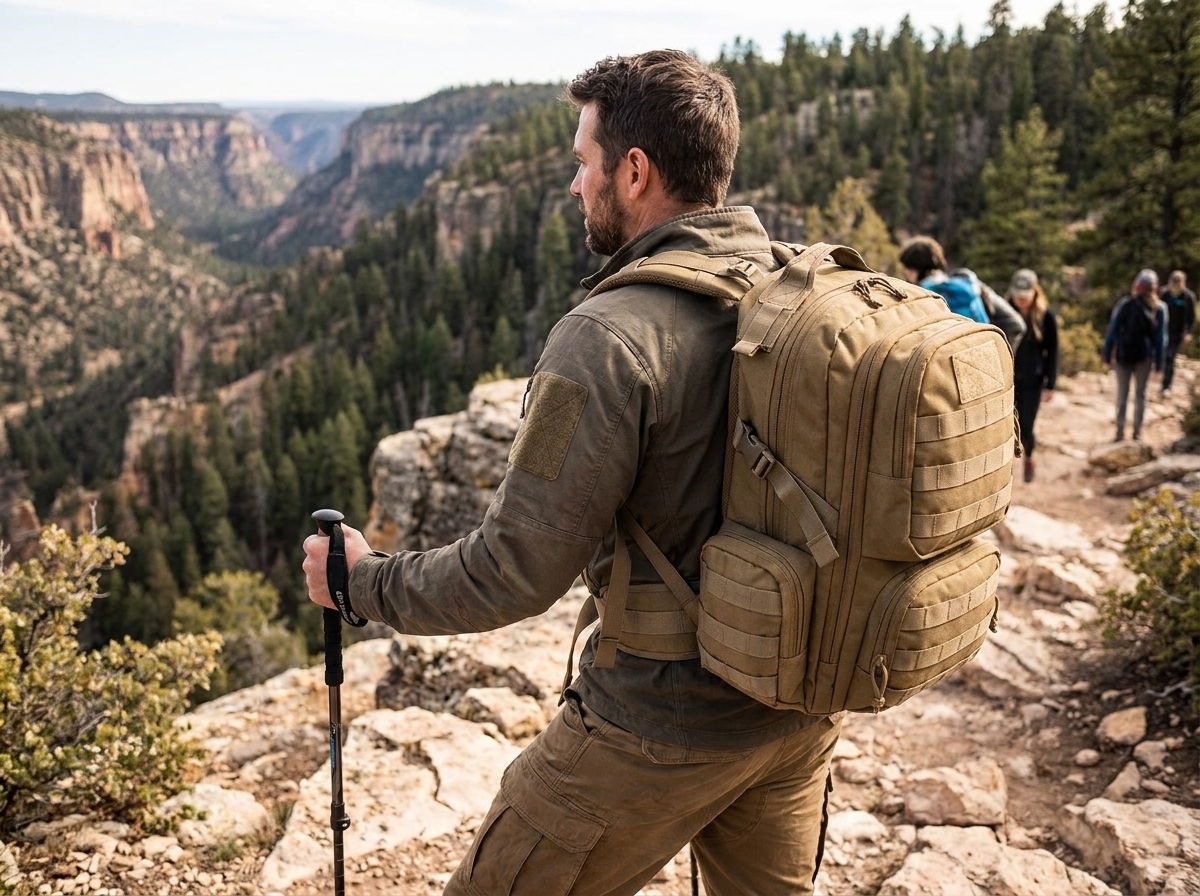 Tactical Nylon Outdoor Backpack - lifestyle hero