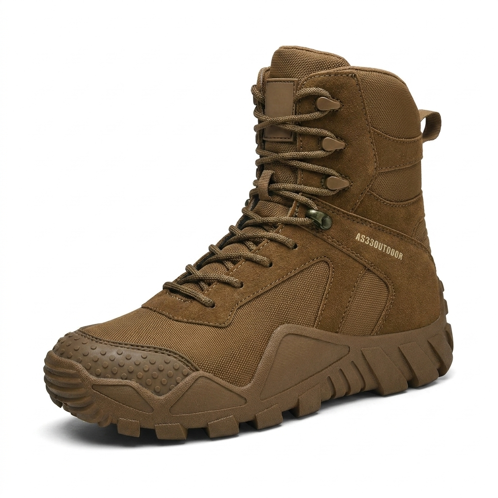 Men's High-Top Tactical Boots - three-quarter angle