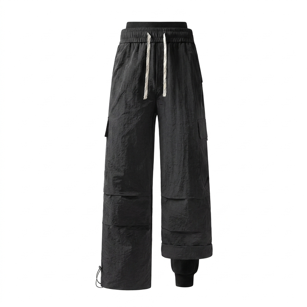 Three-in-One Waterproof Outdoor Pants - detail/material close-up view