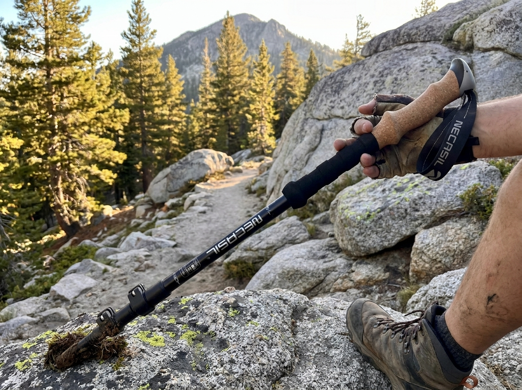 Lifestyle hero - Adjustable Aluminum Trekking Pole with EVA Cork Handle