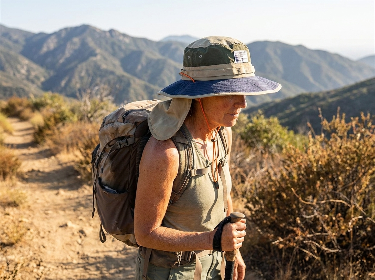Lifestyle hero - Adjustable Wide Brim Sun Hat