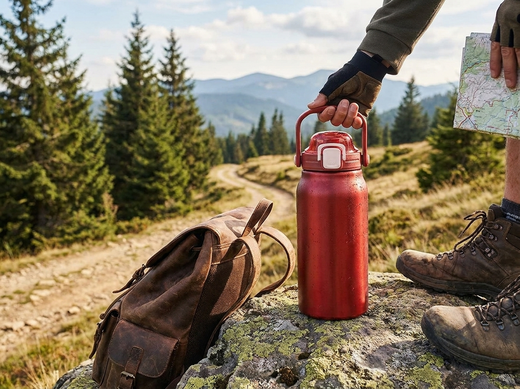 Lifestyle hero - Insulated Stainless Steel Water Bottle with Straw