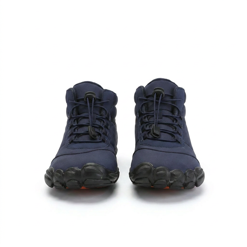 Fleece-Lined Hiking Shoes — 6800 dark blue — white background