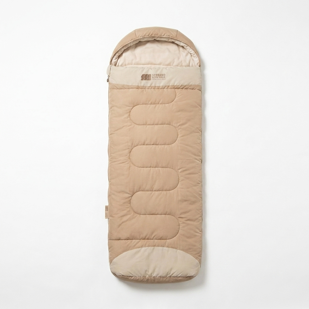 Portable Outdoor Sleeping Bag — Khaki Right 1.3kg Summer — white background