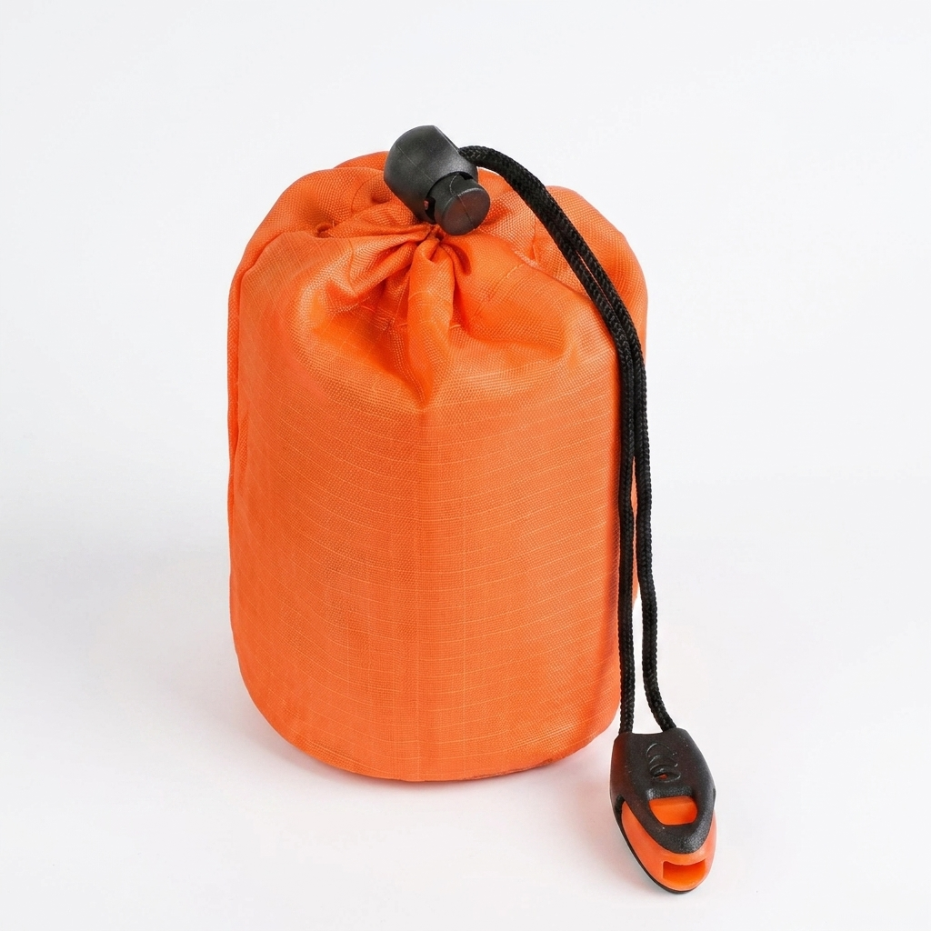Outdoor Emergency Sleeping Bag — Printed PE Sleeping Bag — white background