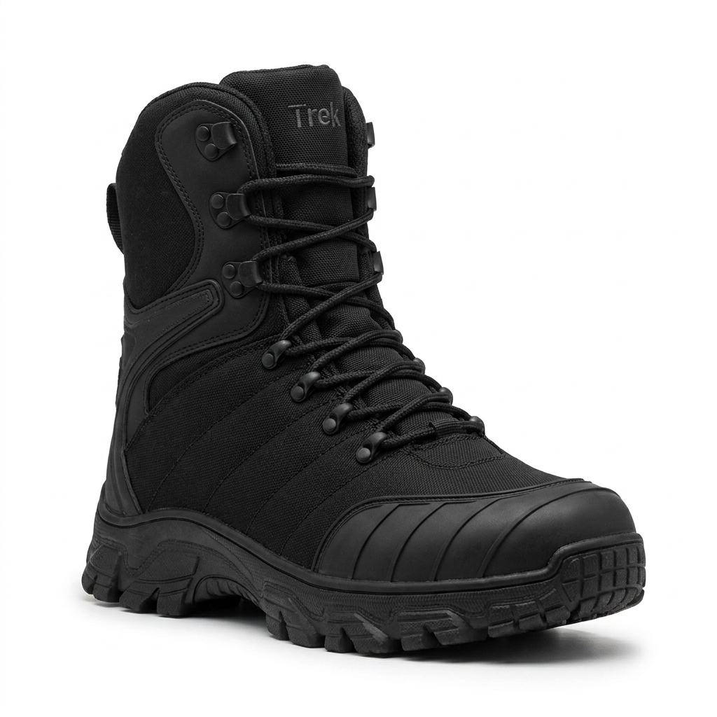 Outdoor hiking shoes — Black — white background