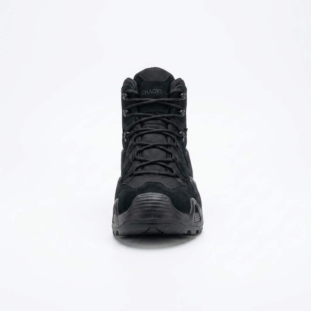 Mens Outdoor Hiking Martin Boots — Y0711 black — white background