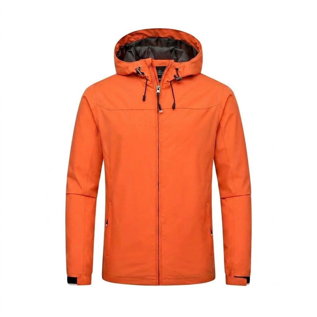 Windproof Hooded Outdoor Jacket — Red — white background