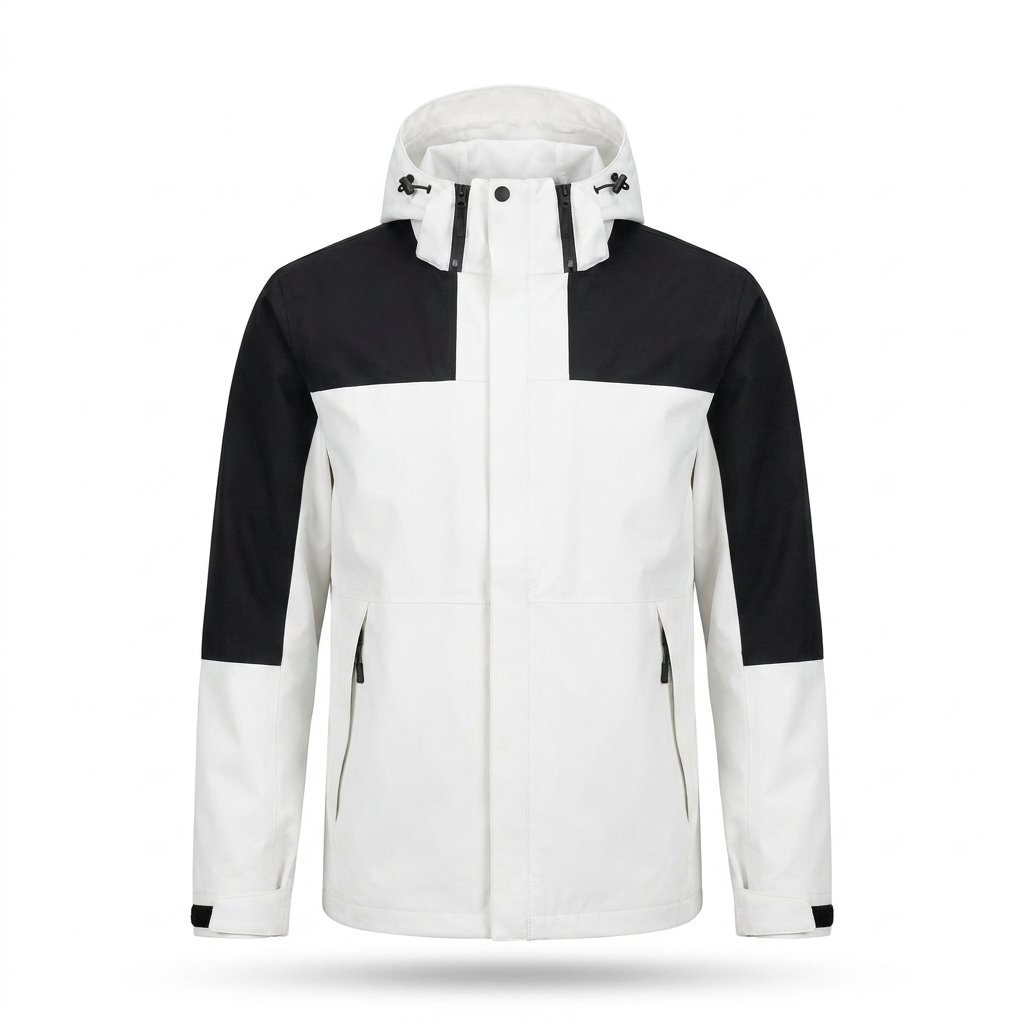 Waterproof Breathable Outdoor Jacket — Male black — white background
